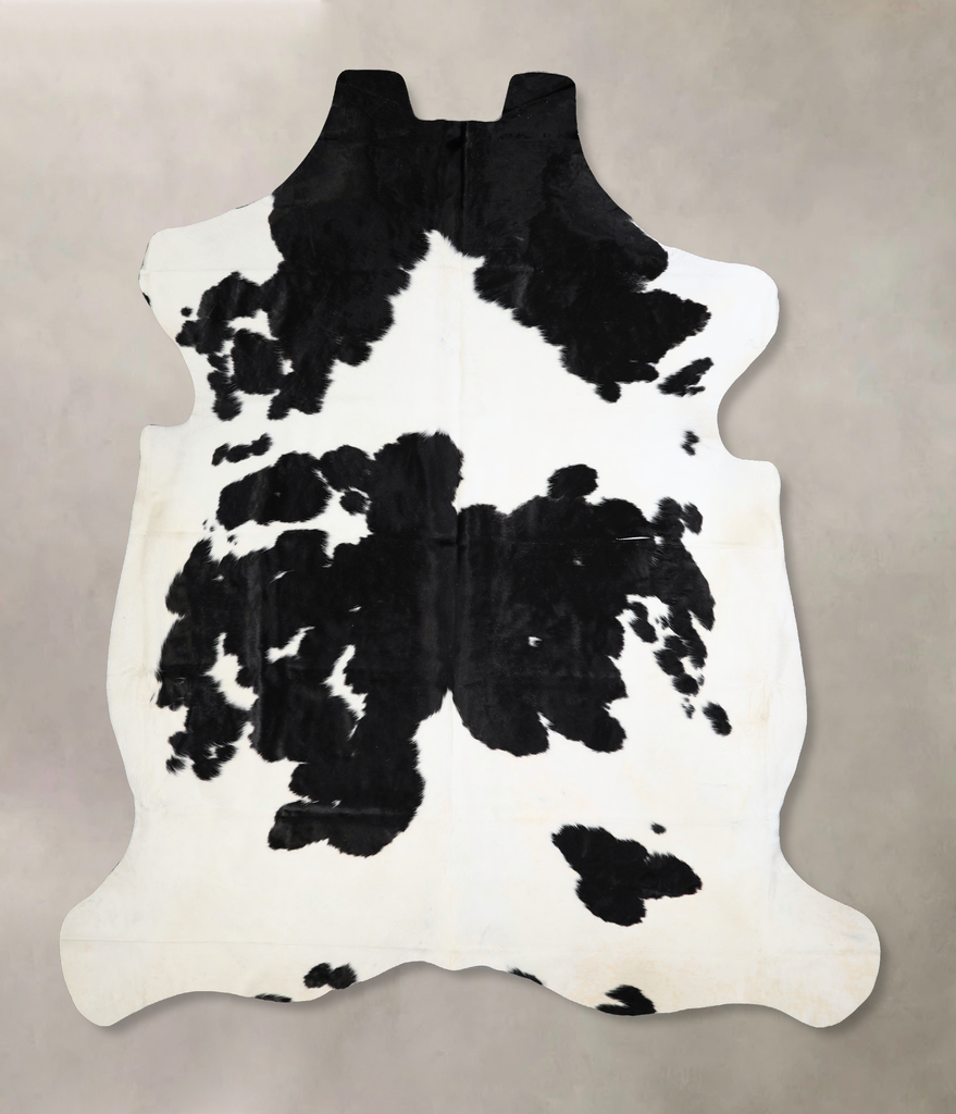 Black and White XX-Large Brazilian Cowhide Rug 8'2"H x 7'4"W #A41501 by Hudson Hides