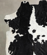 Black and White XX-Large Brazilian Cowhide Rug 7'8"H x 6'11"W #A41505 by Hudson Hides