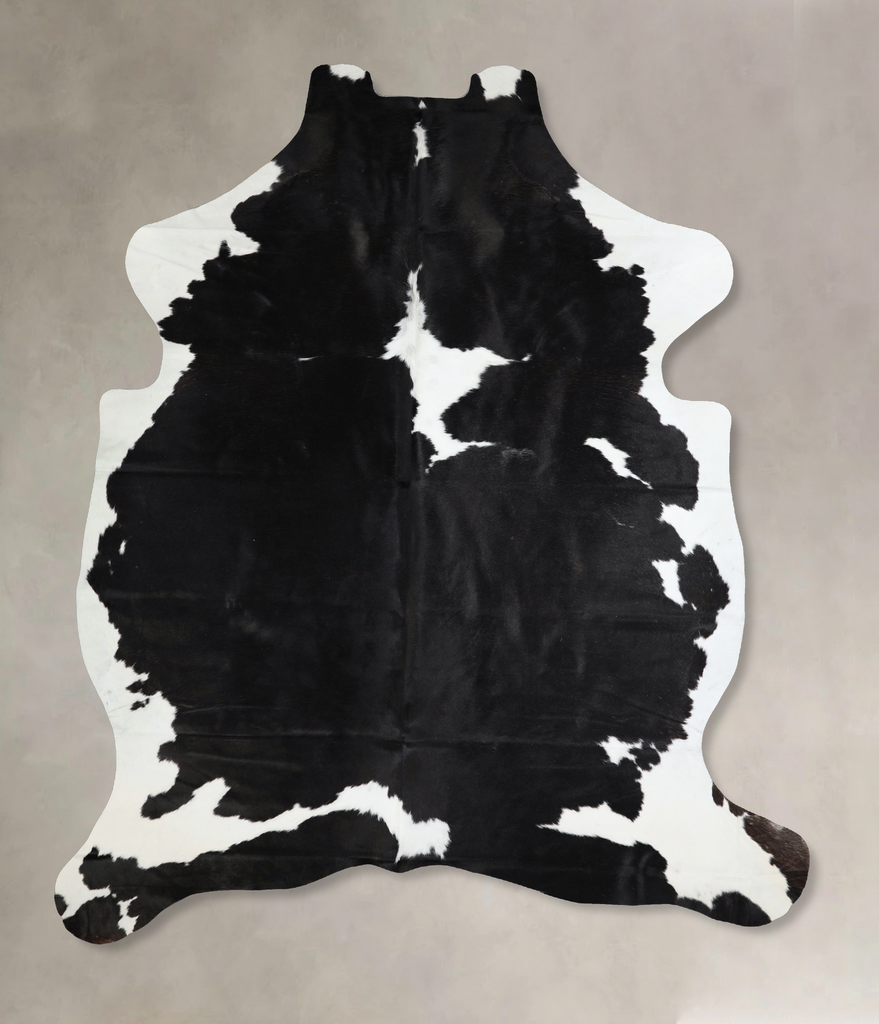 Black and White X-Large Brazilian Cowhide Rug 7'10"H x 6'2"W #A41506 by Hudson Hides