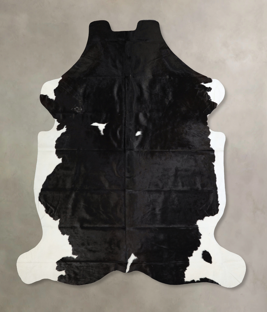 Black and White XX-Large Brazilian Cowhide Rug 8'0"H x 6'9"W #A41508 by Hudson Hides