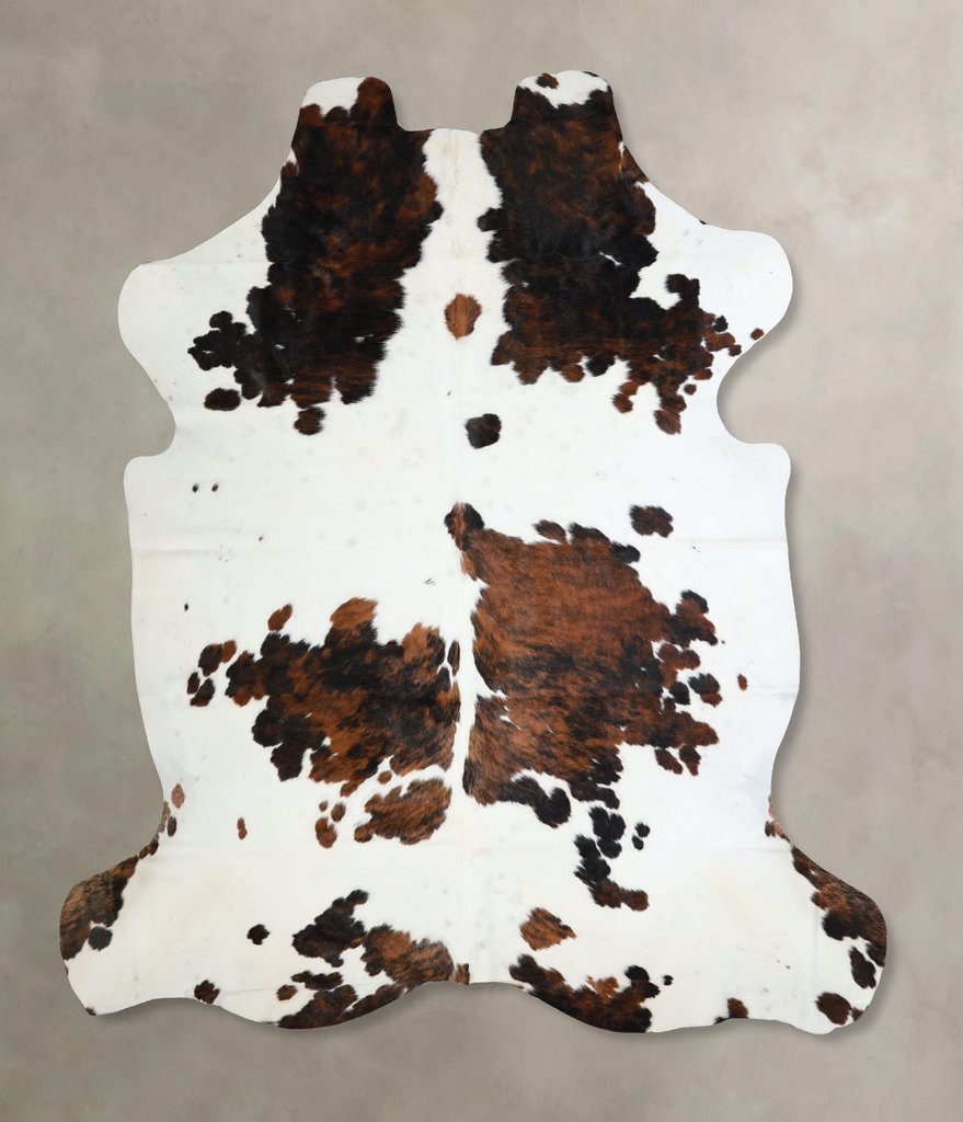 Tricolor XX-Large European Cowhide Rug 7'4"H x 7'0"W #A41511 by Hudson Hides
