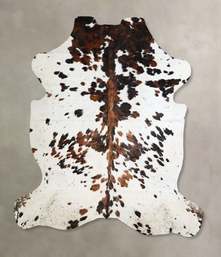 Tricolor X-Large European Cowhide Rug 7'6"H x 6'7"W #A41512 by Hudson Hides