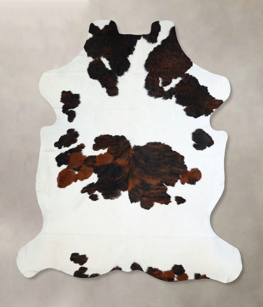 Tricolor X-Large European Cowhide Rug 7'4"H x 6'6"W #A41513 by Hudson Hides