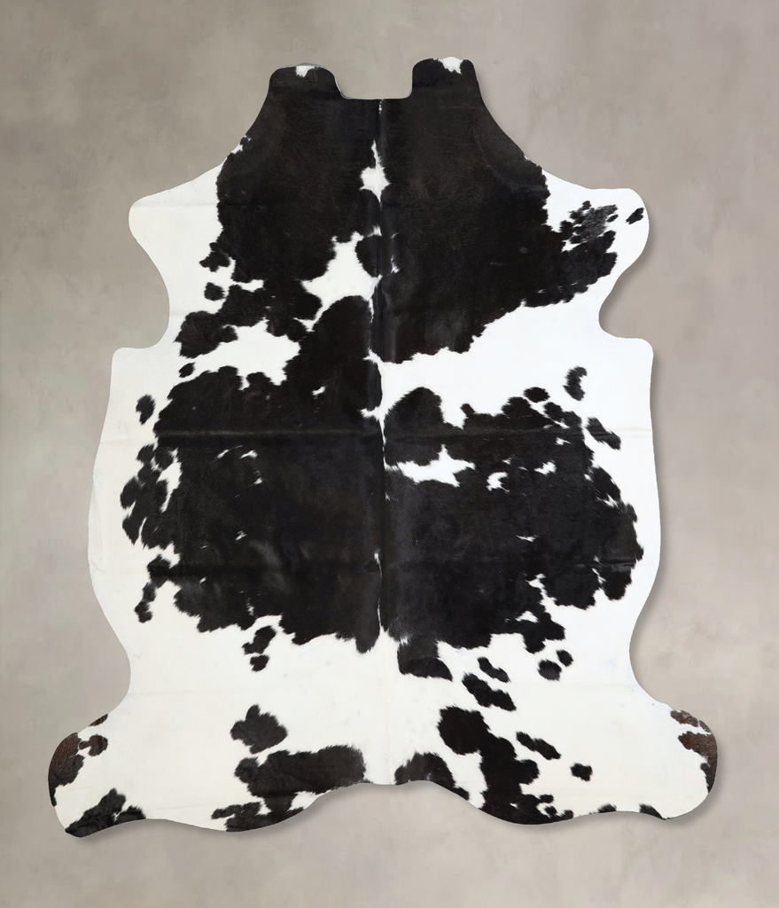 Black and White X-Large Brazilian Cowhide Rug 7'4"H x 6'8"W #A41518 by Hudson Hides