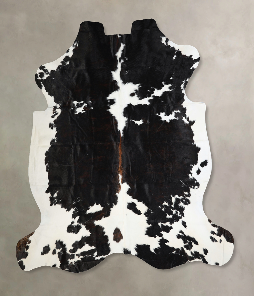 Black and White XX-Large Brazilian Cowhide Rug 7'2"H x 7'2"W #A41520 by Hudson Hides