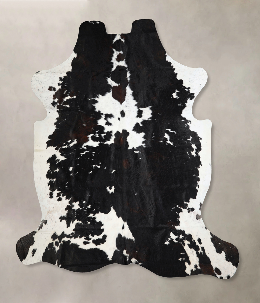 Black and White XX-Large Brazilian Cowhide Rug 7'6"H x 7'0"W #A41522 by Hudson Hides