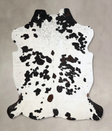 Black and White X-Large Brazilian Cowhide Rug 7'4"H x 6'9"W #A41523 by Hudson Hides