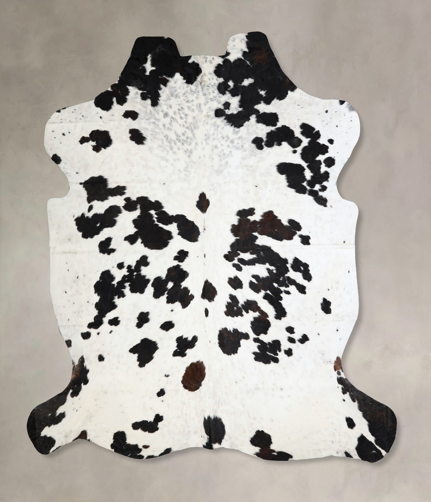 Black and White X-Large Brazilian Cowhide Rug 7'4"H x 6'9"W #A41523 by Hudson Hides