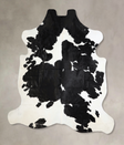 Black and White XX-Large Brazilian Cowhide Rug 7'7"H x 6'11"W #A41525 by Hudson Hides