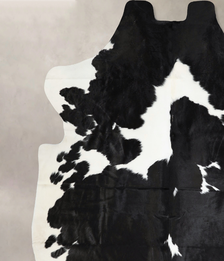 Black and White XX-Large Brazilian Cowhide Rug 7'7"H x 6'11"W #A41525 by Hudson Hides