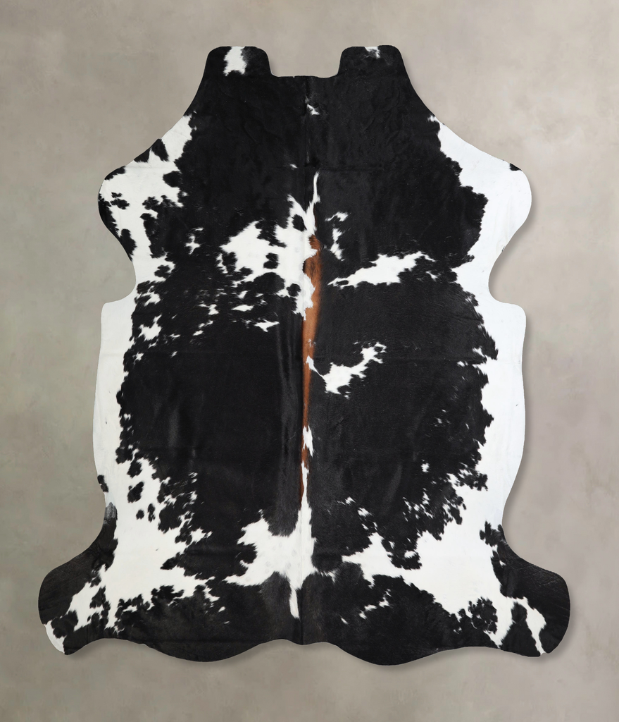 Black and White XX-Large Brazilian Cowhide Rug 7'3"H x 7'2"W #A41526 by Hudson Hides