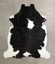 Black and White XX-Large Brazilian Cowhide Rug 8'2"H x 7'4"W #A41530 by Hudson Hides