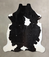 Black and White XX-Large Brazilian Cowhide Rug 8'2"H x 7'4"W #A41530 by Hudson Hides