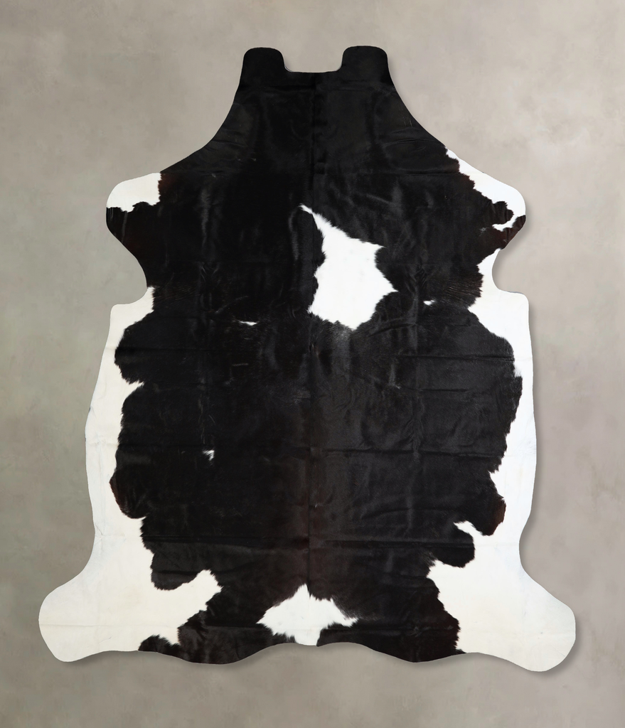 Black and White XX-Large Brazilian Cowhide Rug 8'2"H x 7'4"W #A41530 by Hudson Hides
