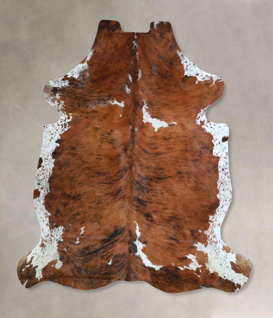 Tricolor X-Large European Cowhide Rug 7'4"H x 6'8"W #A41542 by Hudson Hides