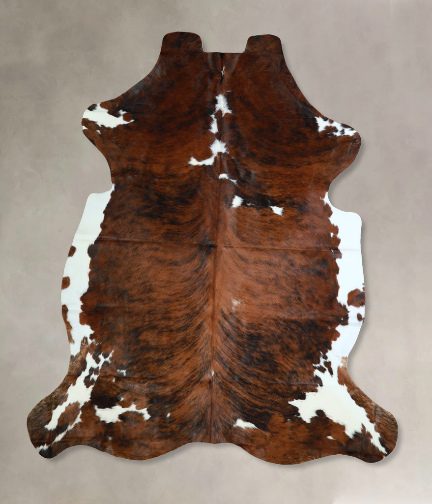 Tricolor X-Large European Cowhide Rug 7'5"H x 6'7"W #A41543 by Hudson Hides
