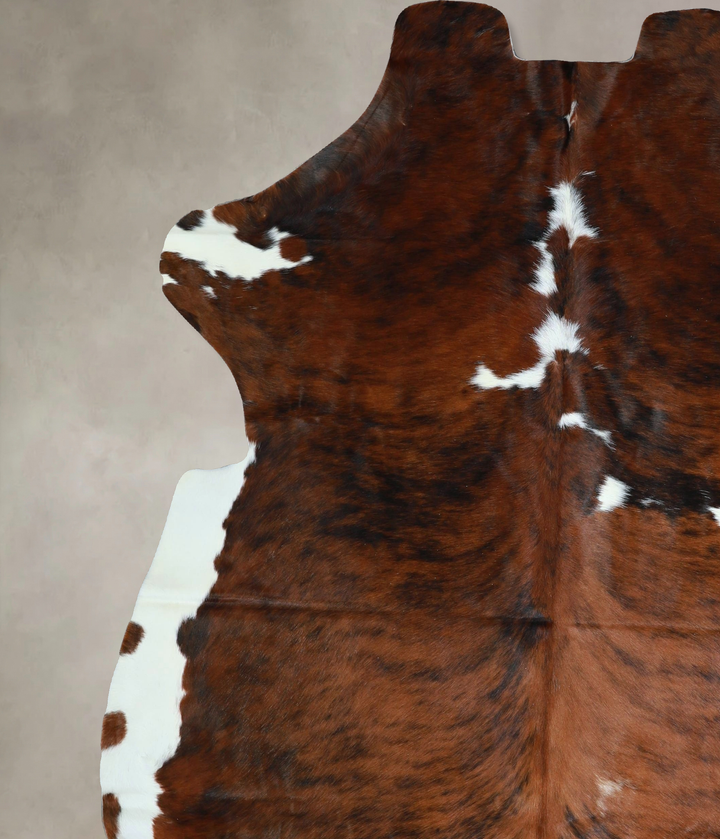 Tricolor X-Large European Cowhide Rug 7'5"H x 6'7"W #A41543 by Hudson Hides