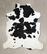 Black and White XX-Large Brazilian Cowhide Rug 7'5"H x 6'10"W #A41549 by Hudson Hides