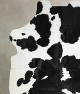 Black and White XX-Large Brazilian Cowhide Rug 7'5"H x 6'10"W #A41549 by Hudson Hides