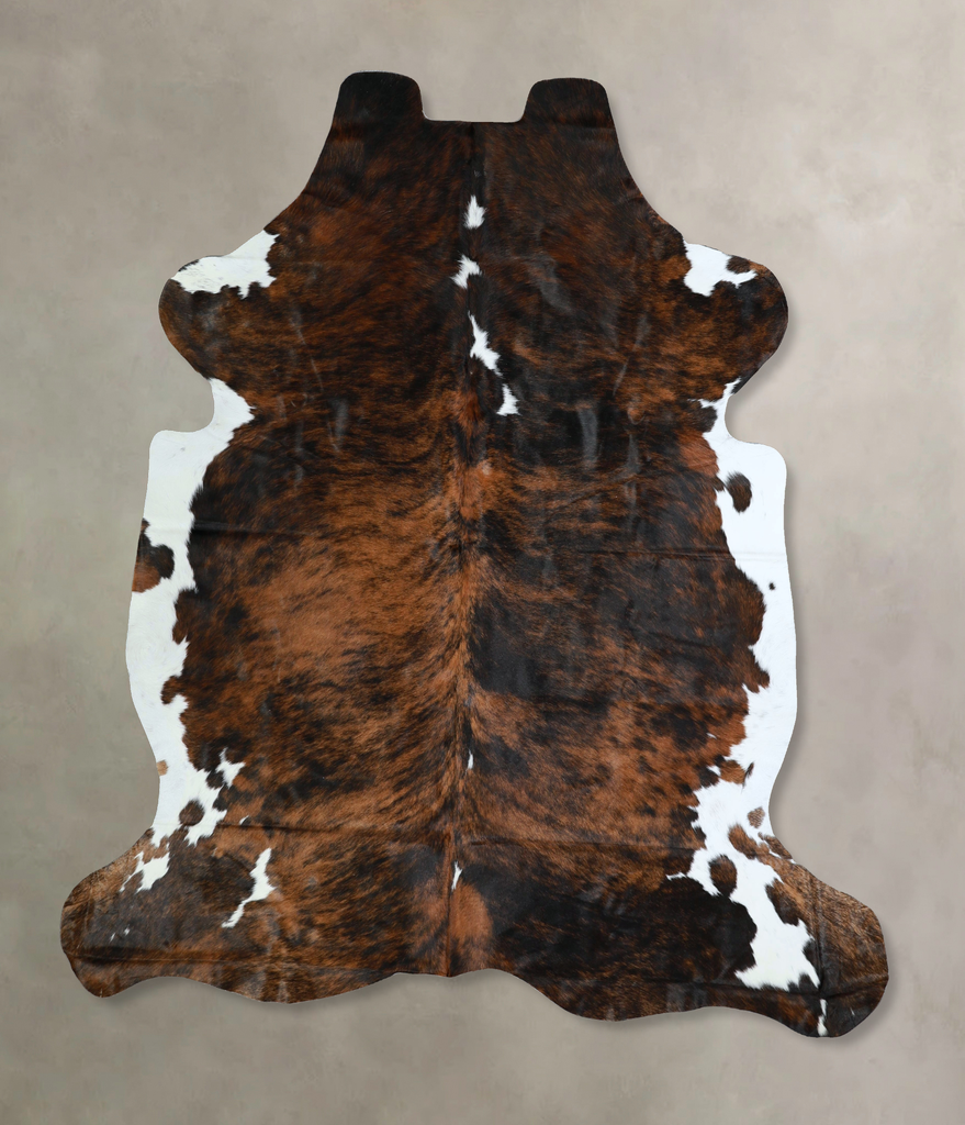 Tricolor X-Large European Cowhide Rug 7'5"H x 6'8"W #A41550 by Hudson Hides