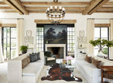 Tricolor X-Large European Cowhide Rug 7'5"H x 6'8"W #A41550 by Hudson Hides