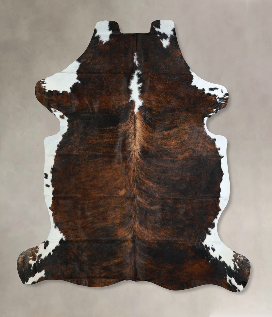 Tricolor X-Large European Cowhide Rug 7'5"H x 6'9"W #A41556 by Hudson Hides