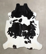 Black and White X-Large Brazilian Cowhide Rug 7'3"H x 6'10"W #A41569 by Hudson Hides