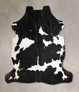 Black and White X-Large Brazilian Cowhide Rug 7'1"H x 6'11"W #A41571 by Hudson Hides