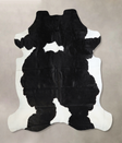 Black and White X-Large Brazilian Cowhide Rug 7'1"H x 6'10"W #A41573 by Hudson Hides