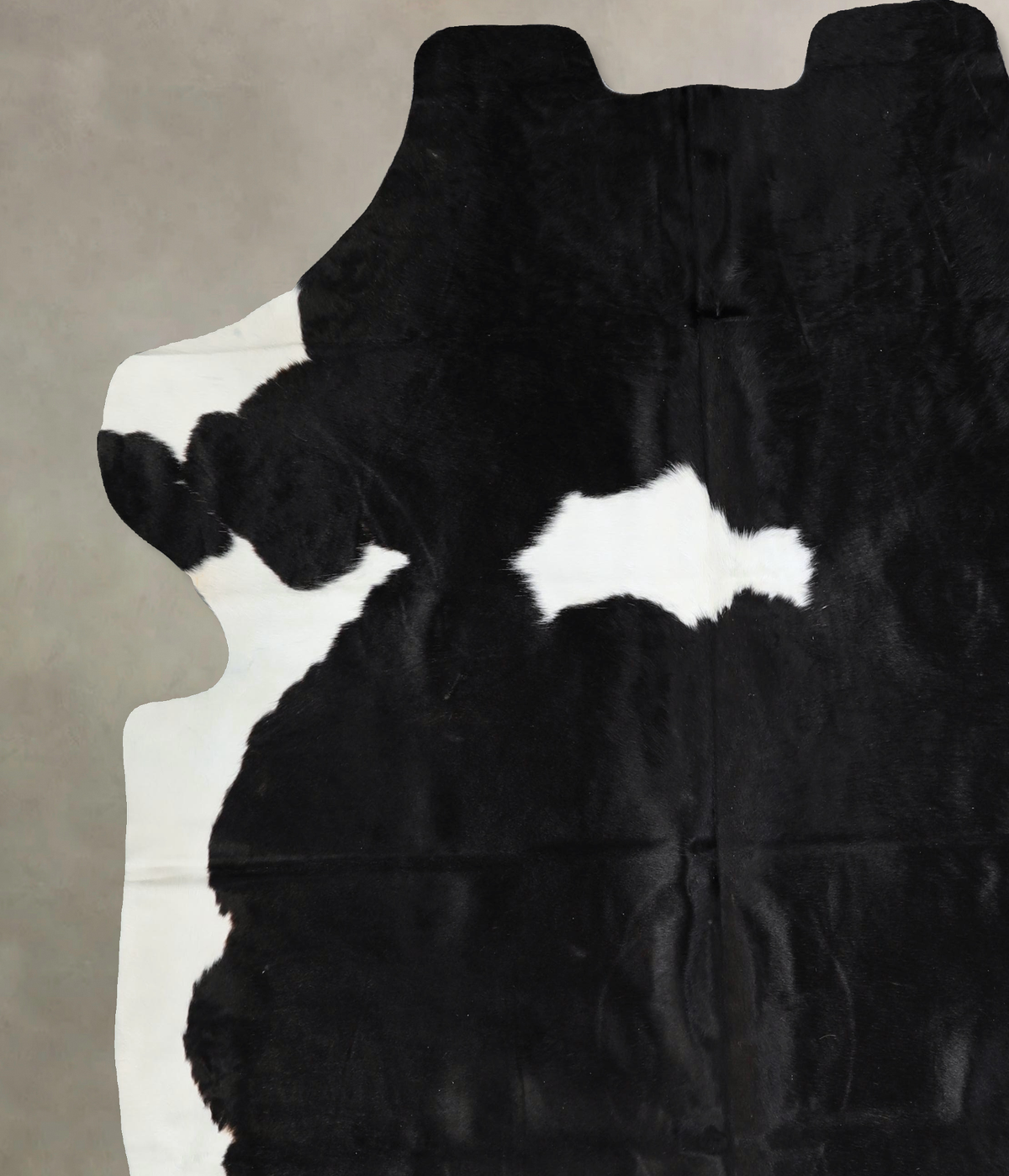 Black and White X-Large Brazilian Cowhide Rug 7'1"H x 6'10"W #A41573 by Hudson Hides
