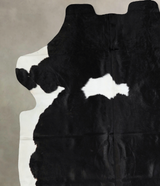 Black and White X-Large Brazilian Cowhide Rug 7'1"H x 6'10"W #A41573 by Hudson Hides