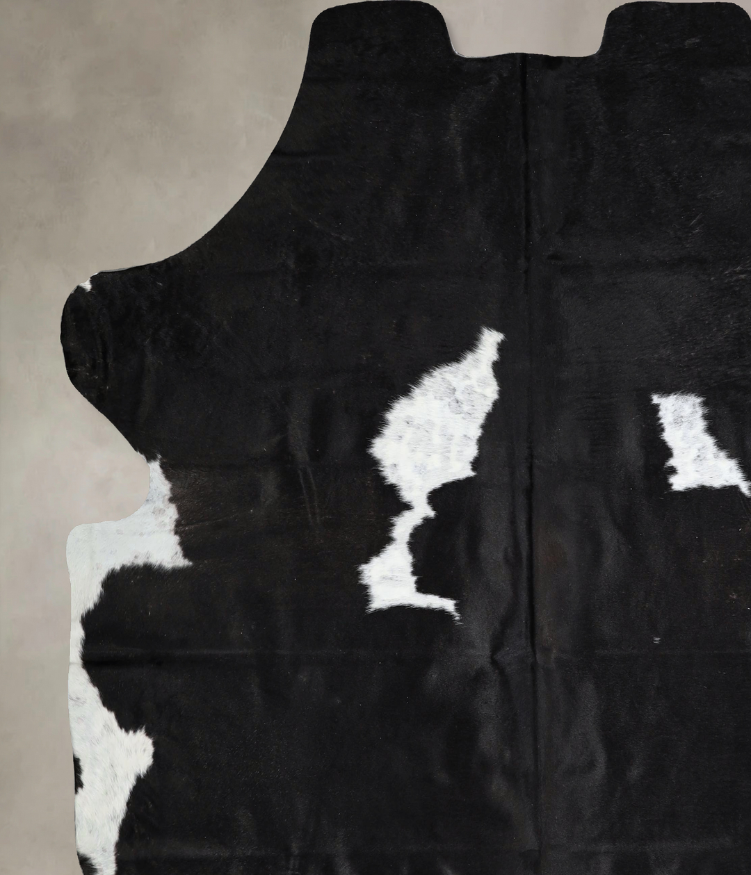 Black and White X-Large Brazilian Cowhide Rug 7'3"H x 6'10"W #A41574 b