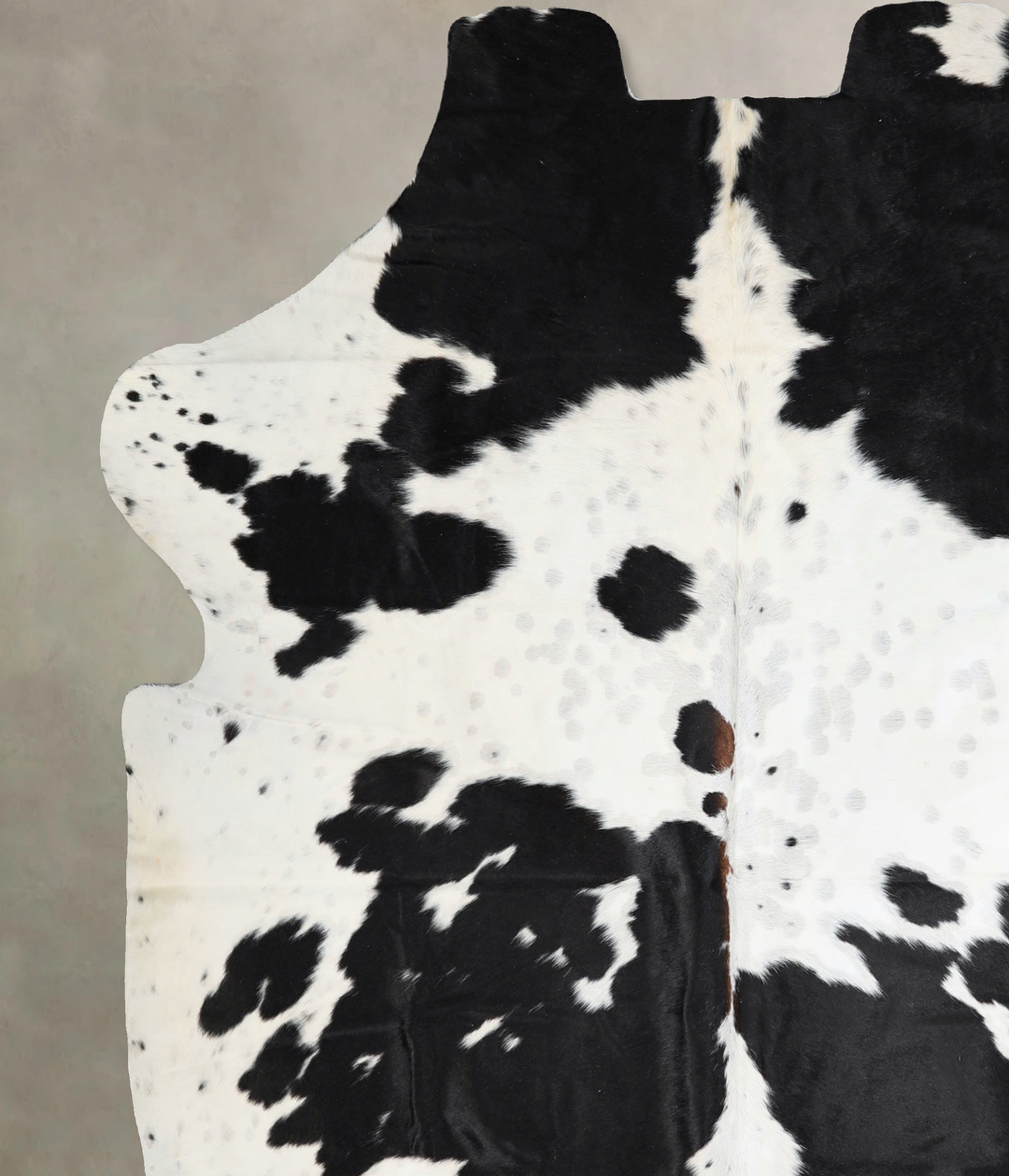Black and White X-Large Brazilian Cowhide Rug 7'3"H x 6'7"W #A41585 by