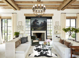 Black and White X-Large Brazilian Cowhide Rug 7'3"H x 6'7"W #A41585 by Hudson Hides
