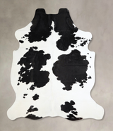 Black and White X-Large Brazilian Cowhide Rug 6'11"H x 6'0"W #A41588 by Hudson Hides