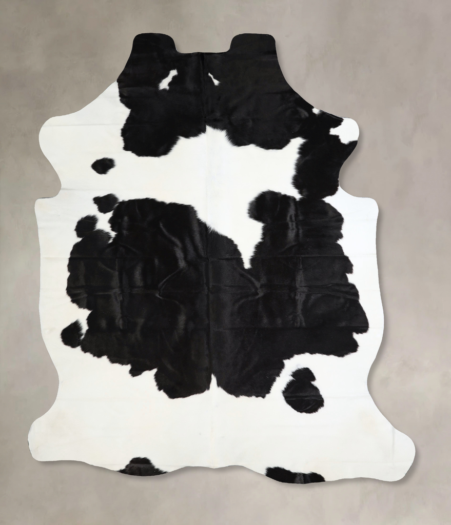 Black and White X-Large Brazilian Cowhide Rug 7'5"H x 6'1"W #A41595 by Hudson Hides