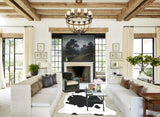 Black and White X-Large Brazilian Cowhide Rug 7'5"H x 6'1"W #A41595 by Hudson Hides