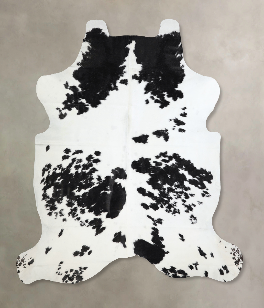 Black and White X-Large Brazilian Cowhide Rug 7'2"H x 6'8"W #A41601 by