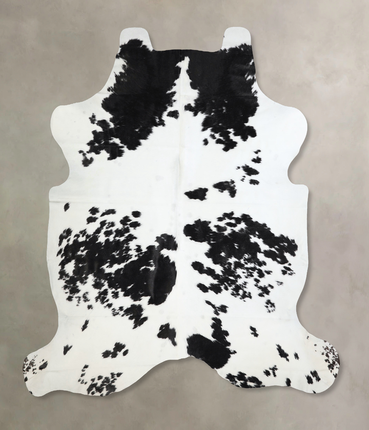 Black and White X-Large Brazilian Cowhide Rug 7'2"H x 6'8"W #A41601 by Hudson Hides