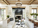 Black and White X-Large Brazilian Cowhide Rug 7'2"H x 6'8"W #A41601 by Hudson Hides