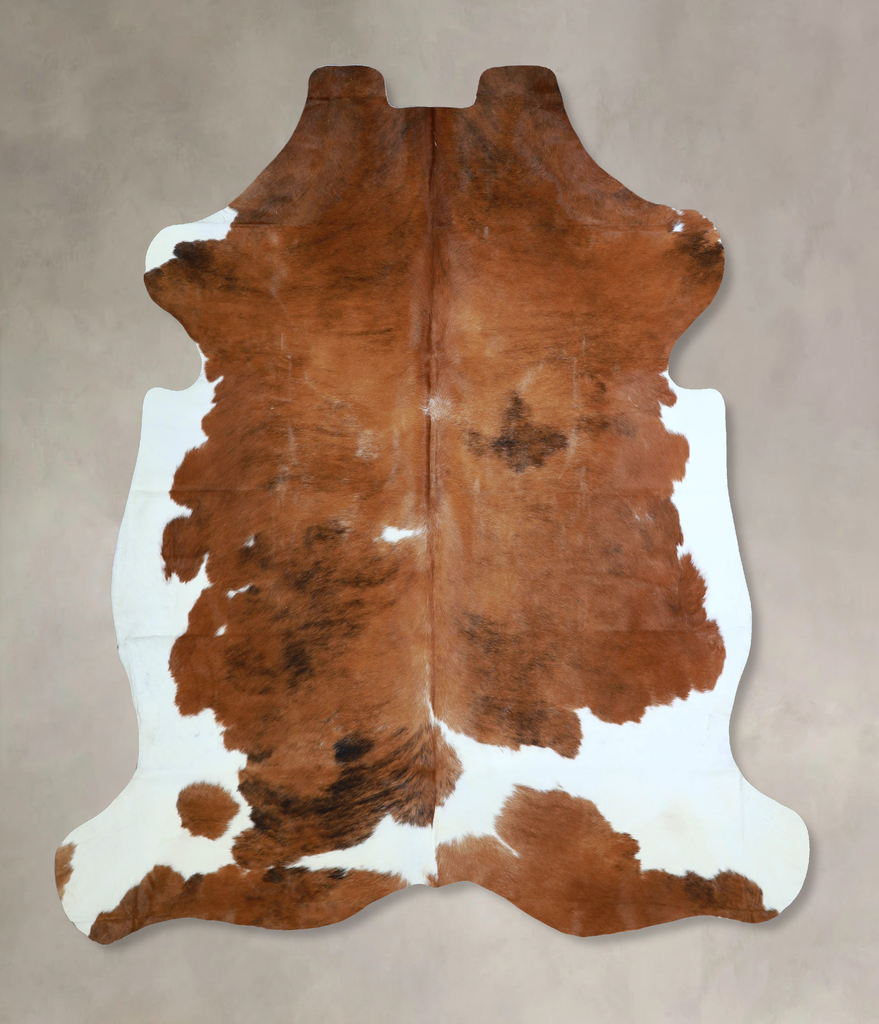 Tricolor X-Large European Cowhide Rug 7'1"H x 6'8"W #A41617 by Hudson Hides
