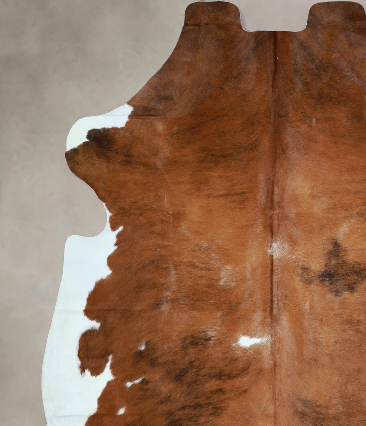Tricolor X-Large European Cowhide Rug 7'1"H x 6'8"W #A41617 by Hudson Hides