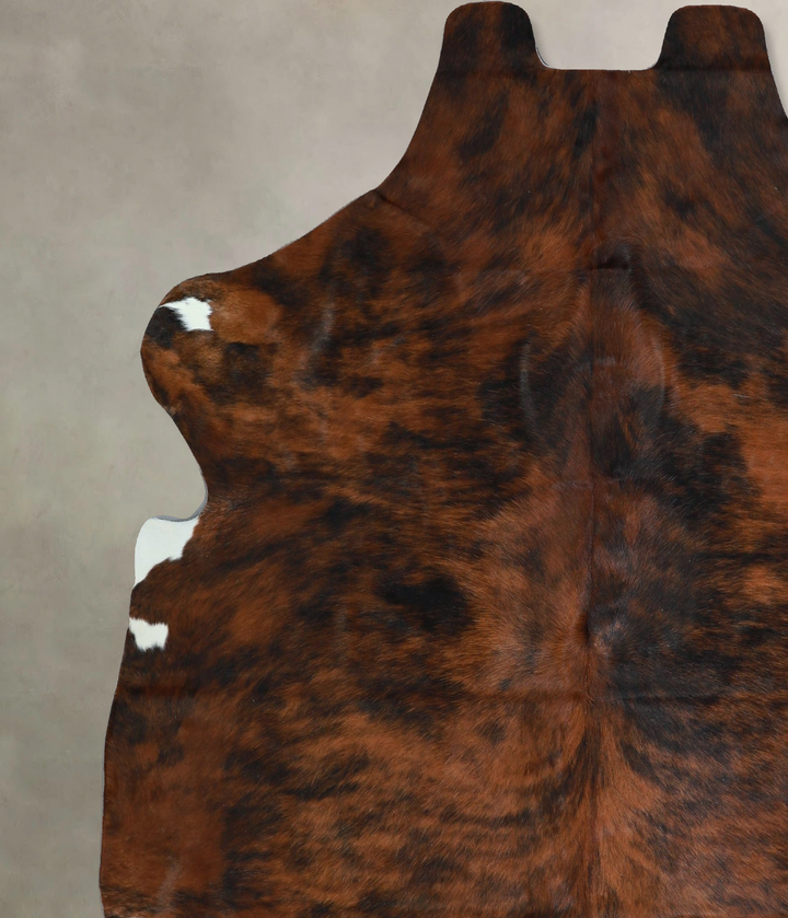 Tricolor X-Large European Cowhide Rug 7'0"H x 6'8"W #A41621 by Hudson Hides