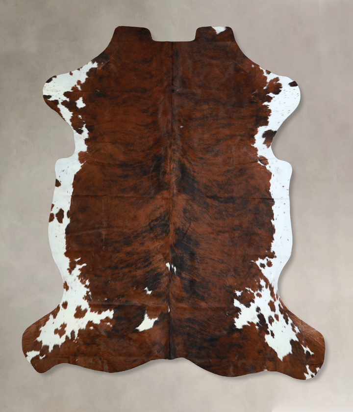 Tricolor X-Large European Cowhide Rug 7'2"H x 6'3"W #A41622 by Hudson Hides