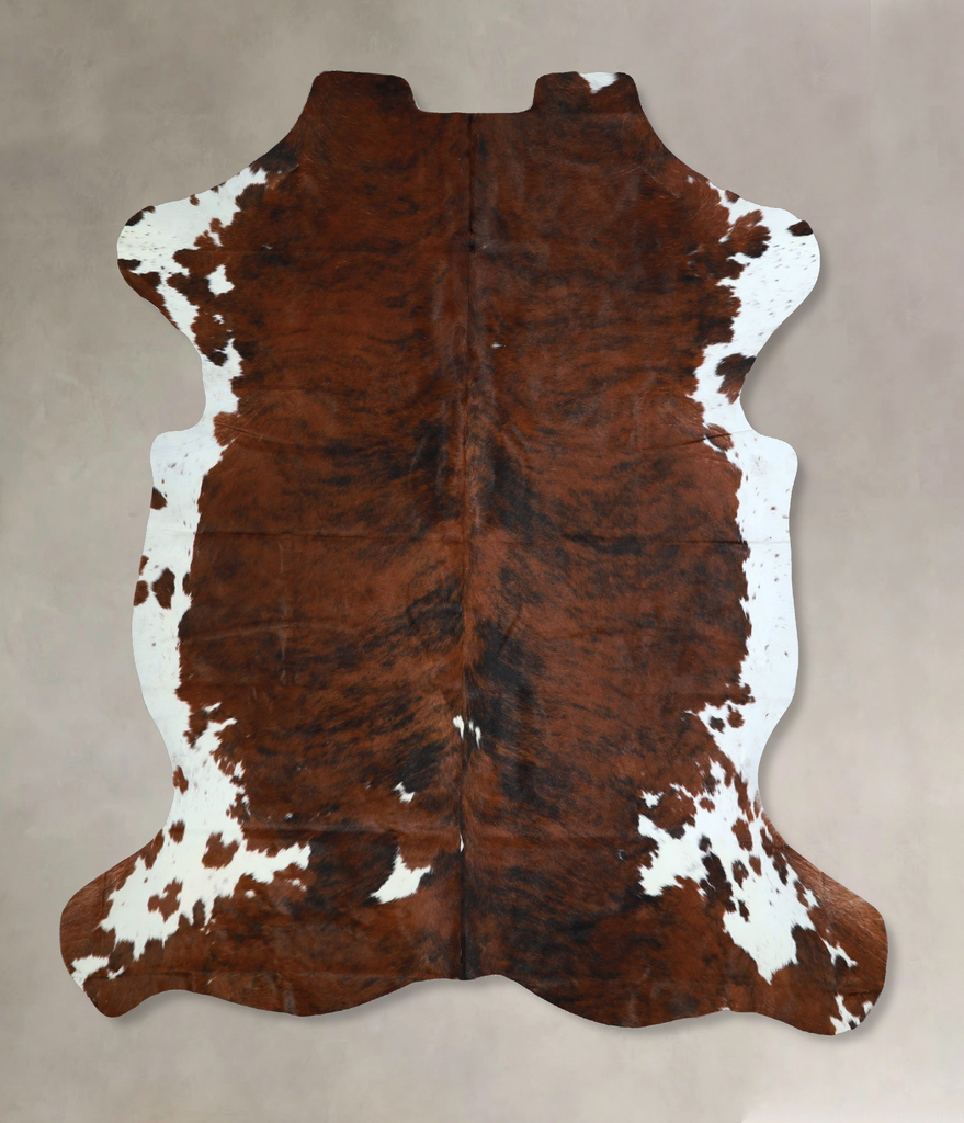 Tricolor X-Large European Cowhide Rug 7'2"H x 6'3"W #A41622 by Hudson Hides