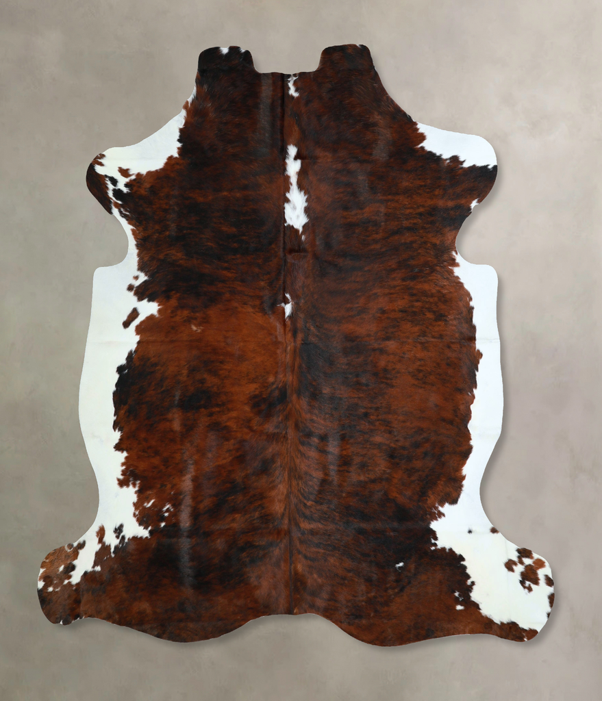 Tricolor X-Large European Cowhide Rug 7'2"H x 6'7"W #A41624 by Hudson Hides