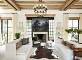 Tricolor X-Large European Cowhide Rug 7'2"H x 6'7"W #A41624 by Hudson Hides
