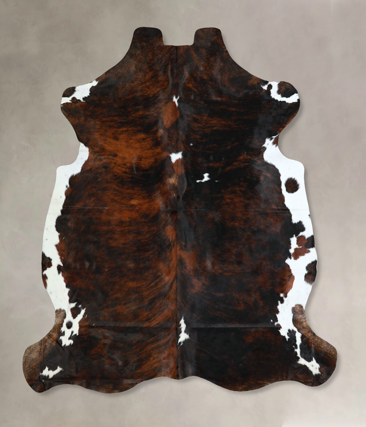 Tricolor X-Large European Cowhide Rug 7'2"H x 6'6"W #A41625 by Hudson Hides
