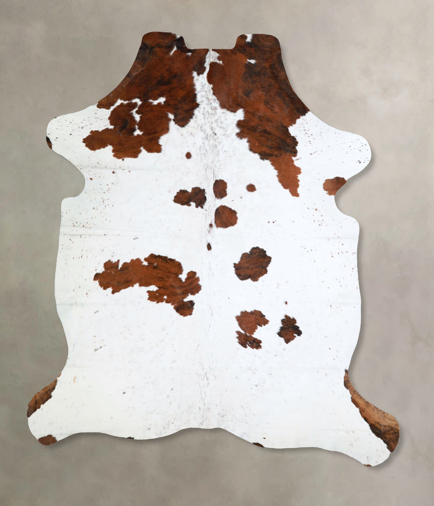 Tricolor X-Large European Cowhide Rug 7'7"H x 6'3"W #A41635 by Hudson Hides