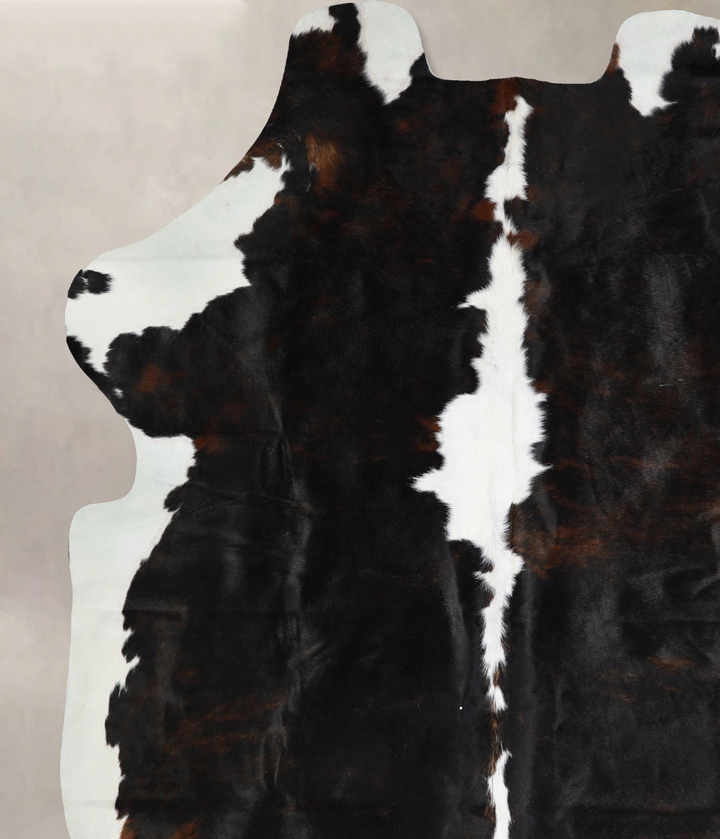 Tricolor X-Large European Cowhide Rug 7'5"H x 6'5"W #A41642 by Hudson Hides